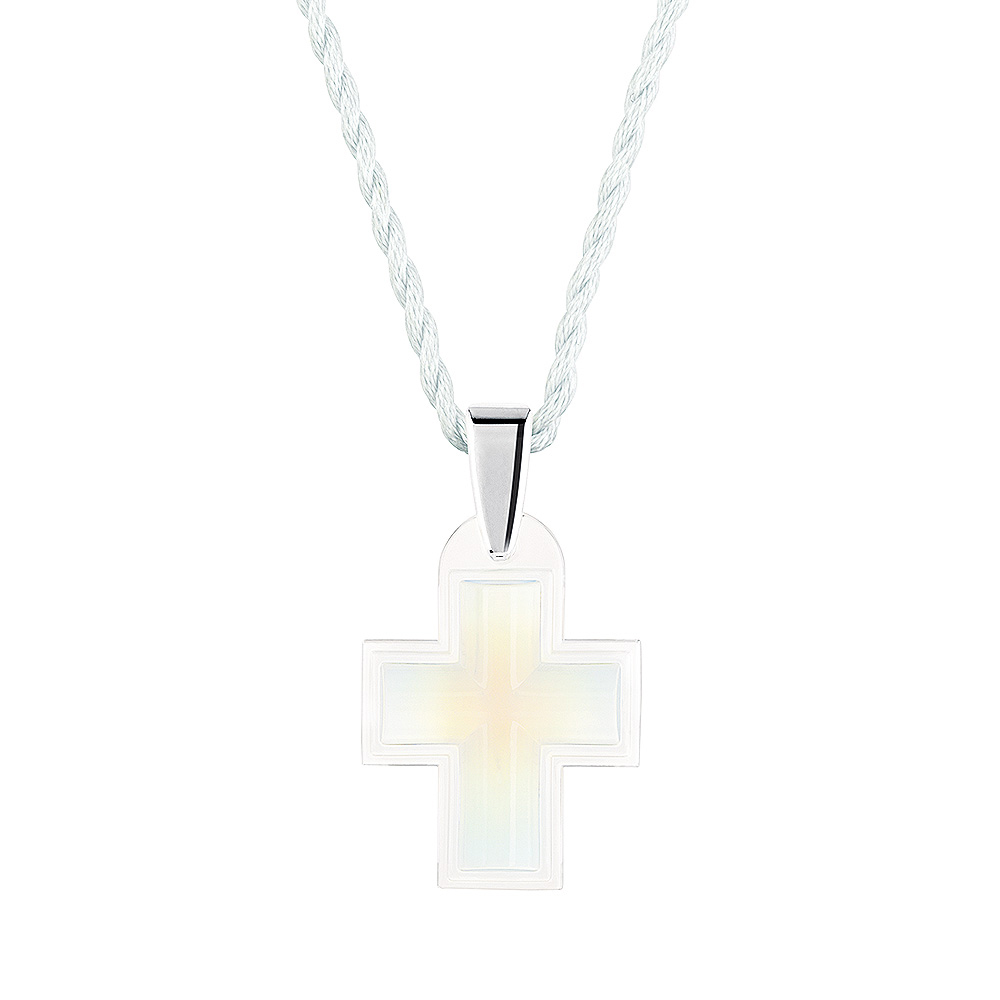 Lalique Amoureuse Passionnement Cross Pendant, Opal
